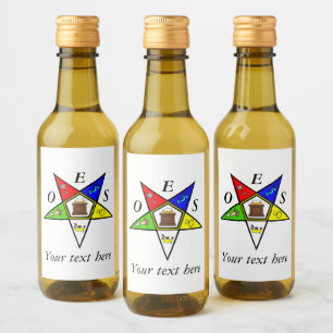 OES Eastern Star Sister Masonry Order Wijn Etiket