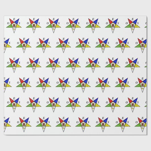 OES Eastern Star Sister vrijmetselarij Cadeaupapier (Vlak)