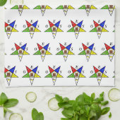 OES Eastern Star Zuster Masonic Vrijmetselarij Theedoek (Gevouwen)
