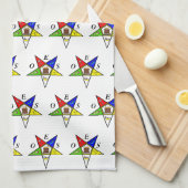 OES Eastern Star Zuster Masonic Vrijmetselarij Theedoek (Quarter Fold)