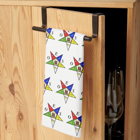 OES Eastern Star Zuster Masonic Vrijmetselarij Theedoek (Derde Gevouwen)
