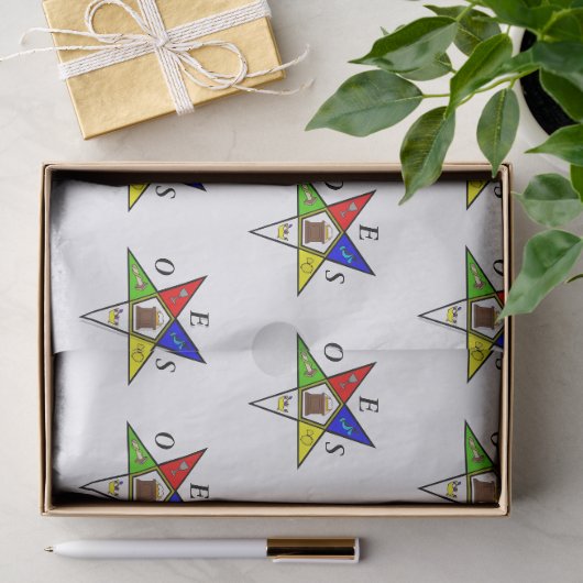 OES Eastern Star Zuster Masonic Vrijmetselarij Tissuepapier (Geschenk)