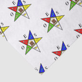OES Eastern Star Zuster Masonic Vrijmetselarij Tissuepapier (Detail)