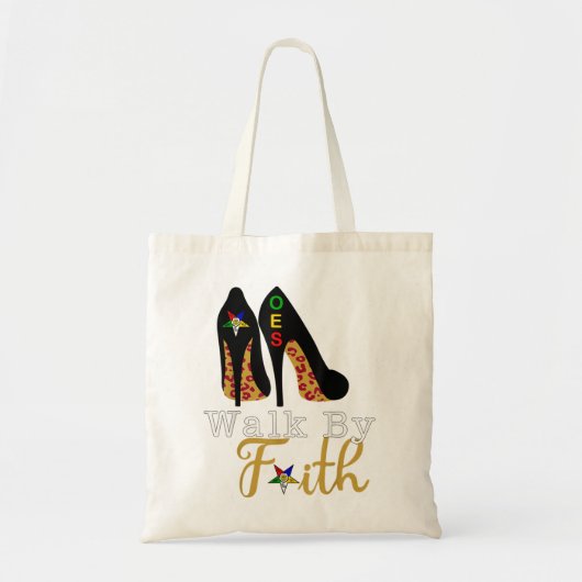 OES FATAL Zuster Walk naar Faith Eastern Star moed Tote Bag (Voorkant)