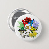 OES floral Emblem Button (Voorkant /achterkant)