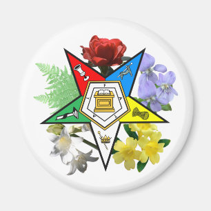 OES floral Emblem Magnet
