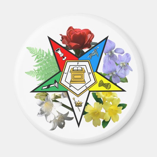 OES floral Emblem Magnet (Voorkant)