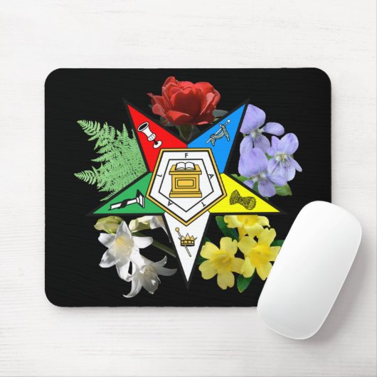 OES Floral Emblem Mousepad Muismat (Met muis)