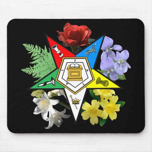 OES Floral Emblem Mousepad Muismat (Voorkant)