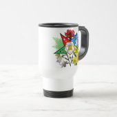 OES floral Emblem Travel Mug Reisbeker (Voorkant rechts)