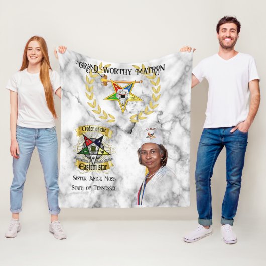 OES Grand Waardige Matron Fleece Deken (In situ)