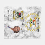 OES Grand Waardige Matron Fleece Deken (Voorkant (Horizontaal))