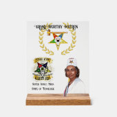 OES Grand Worthy Matron Acryl Bord (Voorkant)