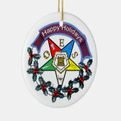 OES Holiday Wreath Keramisch Ornament (Rechts)