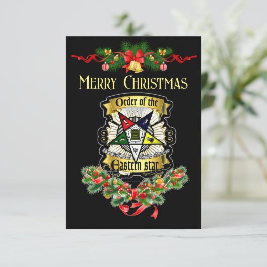 OES kerstkaart Aankondiging (Staand voorkant)