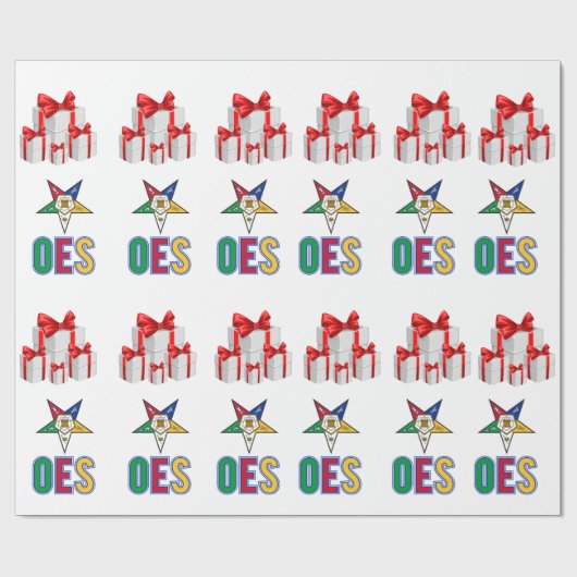 OES Kerstmis Cadeaupapier (Vlak)