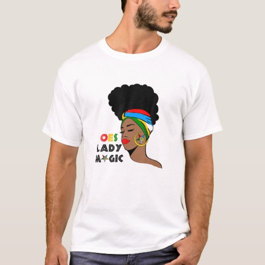 OES Lady Magic Sister Orde van de oostelijke Star  T-shirt (Voorkant)