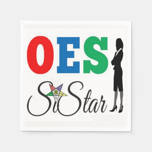 OES Napkins PHA Orde van de Oosterse Ster Servet (Voorkant)