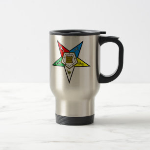 OES Orde van de Eastern Star Stainless Steel Cup Reisbeker
