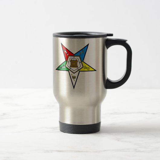 OES Orde van de Eastern Star Stainless Steel Cup Reisbeker (Rechts)