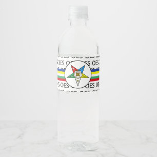 OES Orde van de oostelijke ster: Etiket waterflesj
