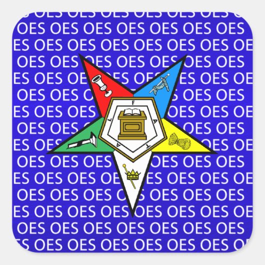 OES Orde van de Oostelijke Ster Sticker (Voorkant)