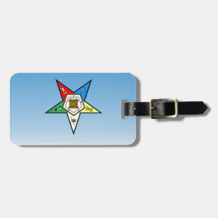 OES Orde van de Oosterse Star Blue Bagagelabel