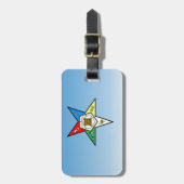 OES Orde van de Oosterse Star Blue Bagagelabel (Voorkant verticaal)