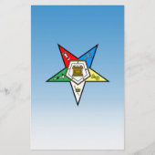 OES Orde van de Oosterse Star Blue Briefpapier (Voorkant)