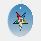 OES Orde van de Oosterse Star Blue Keramisch Ornament (Rechts)