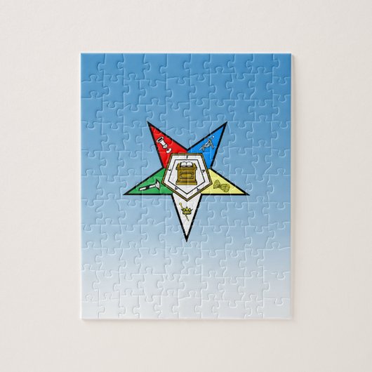 OES Orde van de Oosterse Star Blue Legpuzzel (Verticaal)