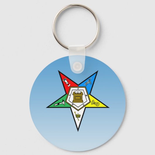 OES Orde van de Oosterse Star Blue Sleutelhanger (Voorkant)
