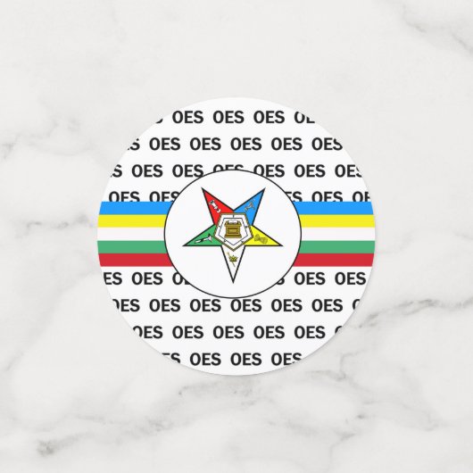 OES Orde van de Oosterse Ster Confetti (Kleine voorkant)