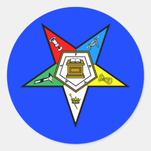 OES Orde van de Oostersterse Teller (Blauw) Ronde Sticker
