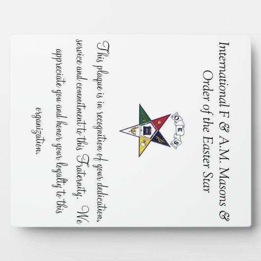 OES Plaque Fotoplaat (Voorkant)