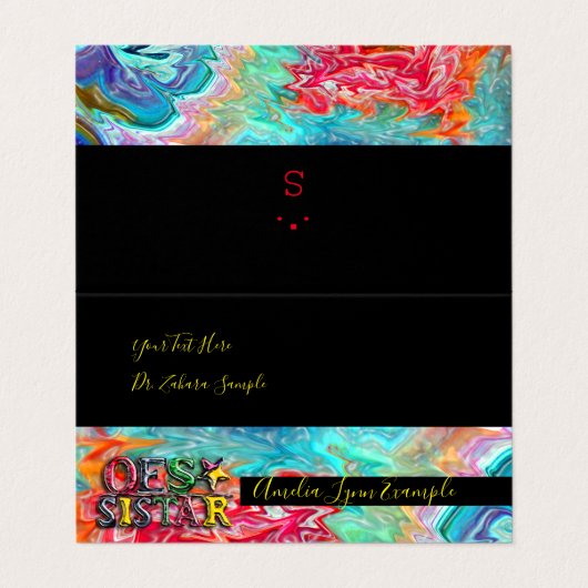 OES SISTAR VISITEKAARTJE (Buitenkant ongevouwen)