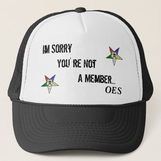 OES Sorry Trucker Hat Trucker Pet (Voorkant)