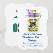 OES uitnodiging voor verjaardagsfeestje (Voorkant / Achterkant)