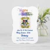 OES uitnodiging voor verjaardagsfeestje (Staand voorkant)