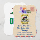 OES-verjaardagsuitnodiging Kaart (Voorkant / Achterkant)