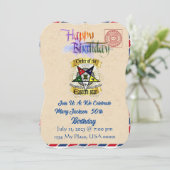 OES-verjaardagsuitnodiging Kaart (Staand voorkant)