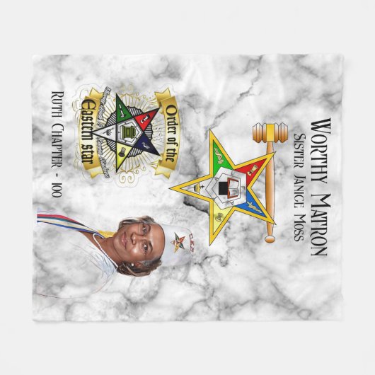 OES Worthy Matron Fleece Deken (Voorkant (Horizontaal))