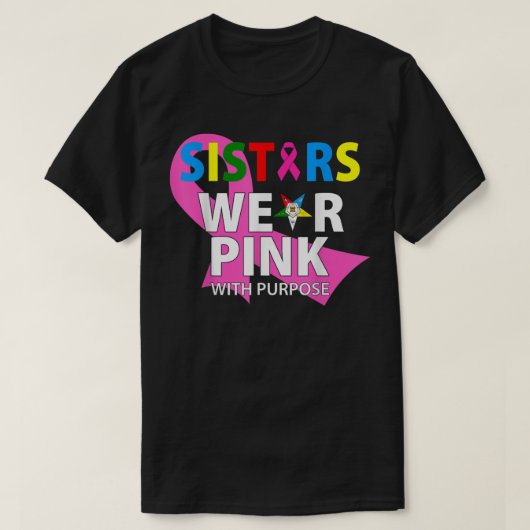 OES-zussen Draag roze met een specifiek borstkanke T-shirt (Design voorkant)