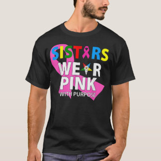 OES-zussen Draag roze met een specifiek borstkanke T-shirt