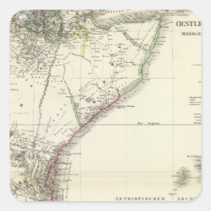 Oest HochAfrica - Oost-Afrika Vierkante Sticker