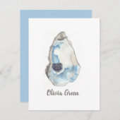 oester art met name notecard bedankkaart (Voorkant / Achterkant)