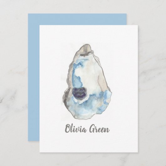 oester art met name notecard bedankkaart (Voorkant / Achterkant)