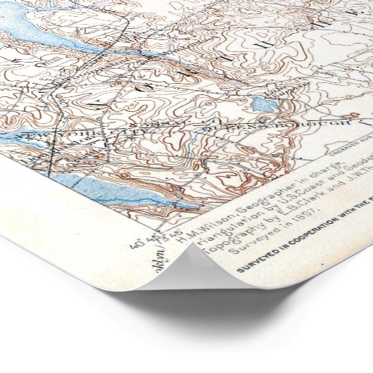  oester Bay Long Island New York Map Poster (Hoek)