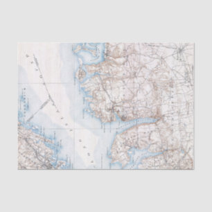  oester Bay Long Island New York Map Tissuepapier