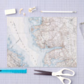  oester Bay Long Island New York Map Tissuepapier (Craft)